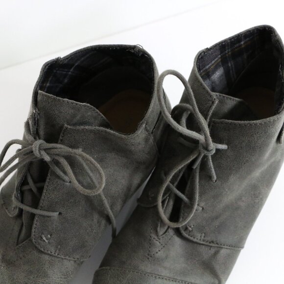 *Maurices Grey Suede Heeled Booties - Picture 5 of 8